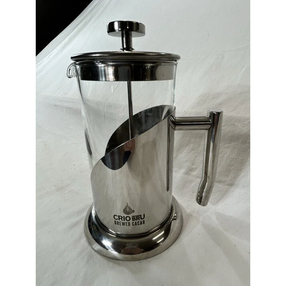 CRIO BRU Brewed Cacao French Press, 34 Ounce (8 cup) Brews like coffee